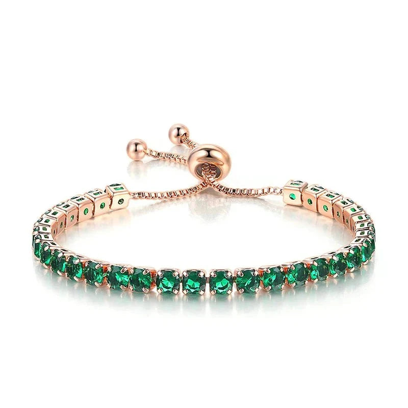 Pulseira Feminina de Zircônia Ajustável