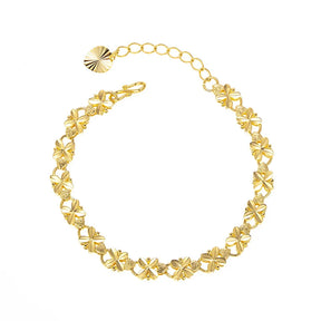 Pulseira Feminina Trevos Banhado em Ouro 18K