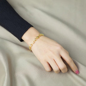 Pulseira Feminina Trevos Banhado em Ouro 18K