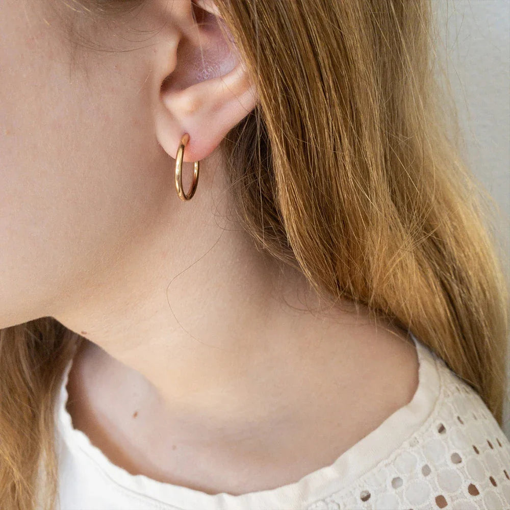 Brinco Feminino Estilo Triplo Banhado em Ouro 18K