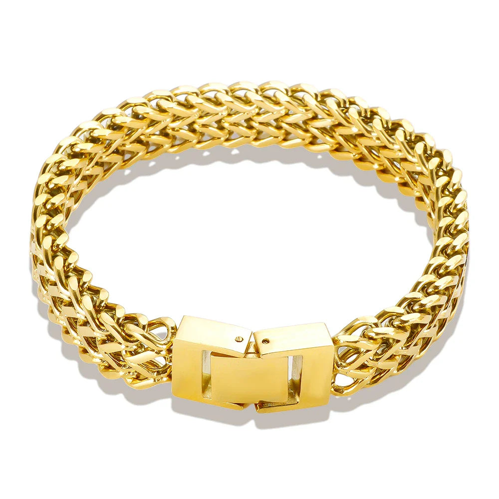 Pulseira Feminina Estilo Link Banhado em Ouro 18K