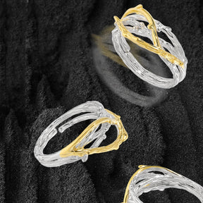 Anel Feminino Runned Banhado em Ouro 18K