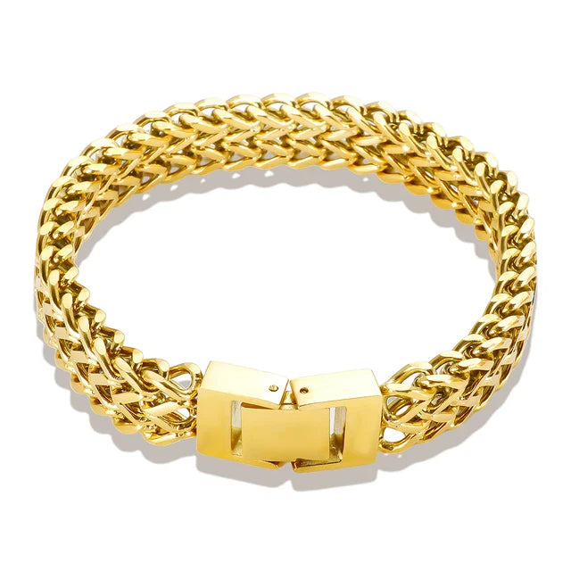 Pulseira Feminina Estilo Link Banhado em Ouro 18K