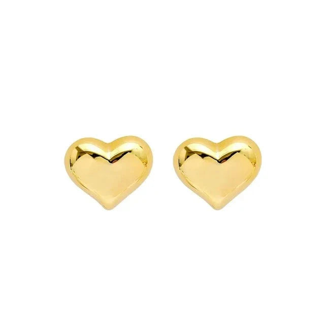 Brinco Feminino Coração Minimalista Banhado em Ouro 18K