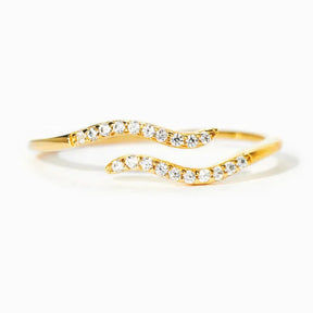 Anel Feminino Unic com Pedra Zircônia Banhado em Ouro 18K
