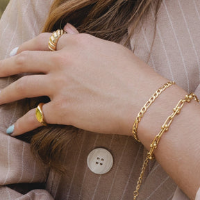 Pulseira Feminina Laços Banhado em Ouro 18K