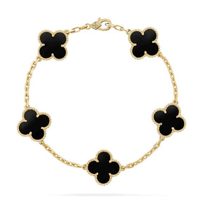 Pulseira Feminina VIntage Clover Banhado em Ouro 18K
