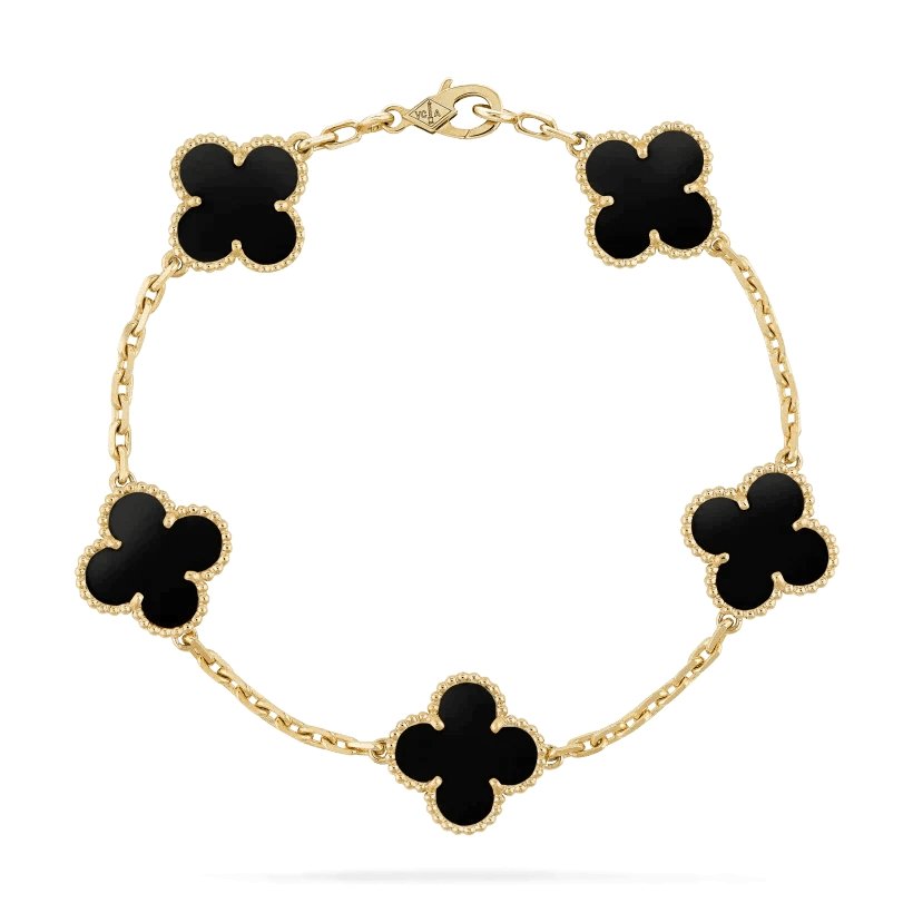 Pulseira Feminina VIntage Clover Banhado em Ouro 18K