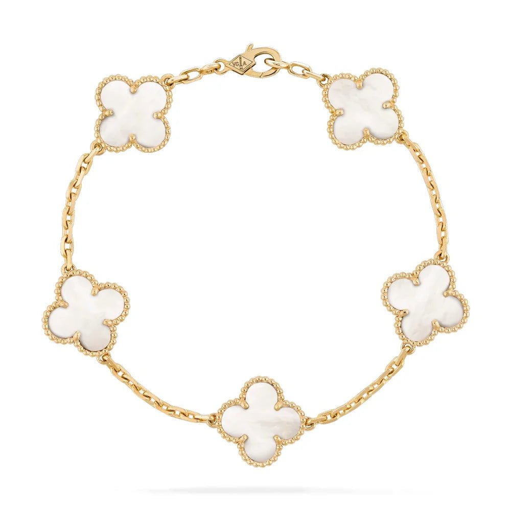 Pulseira Feminina VIntage Clover Banhado em Ouro 18K