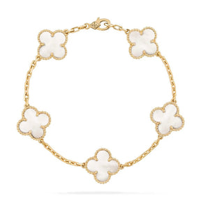 Pulseira Feminina VIntage Clover Banhado em Ouro 18K